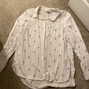 Old Navy Button Down Shirt w/ Cactus ; Size L